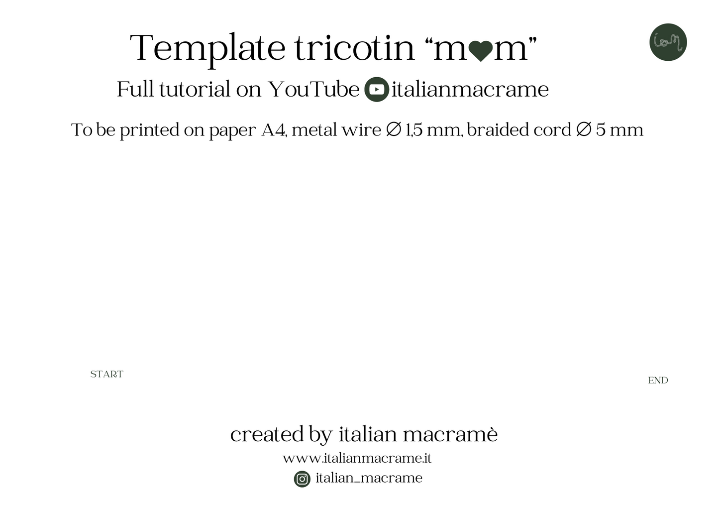 Template MUM tricotin - download digitale gratuito