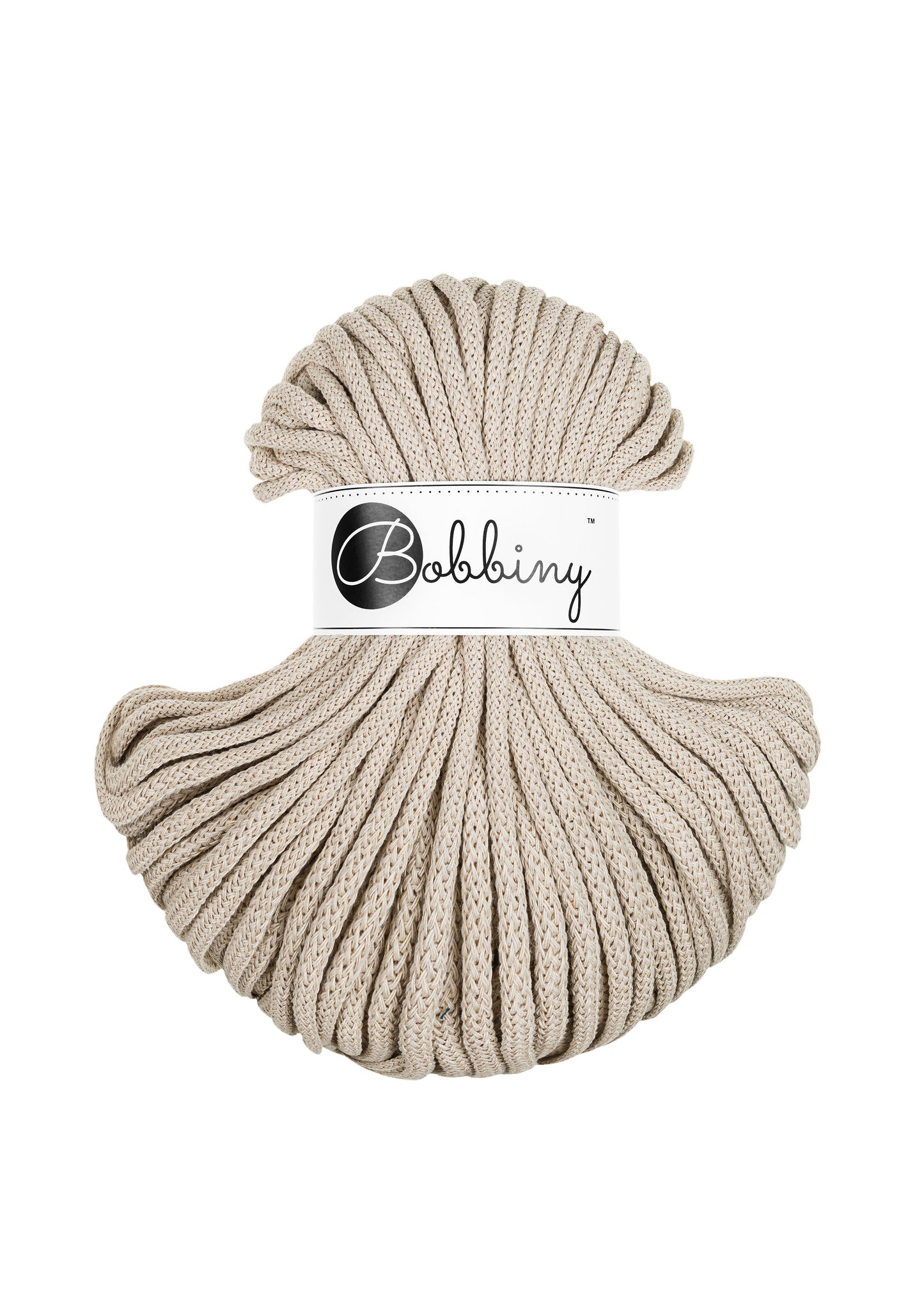 Beige Bobbiny | Corda Braided 5 mm