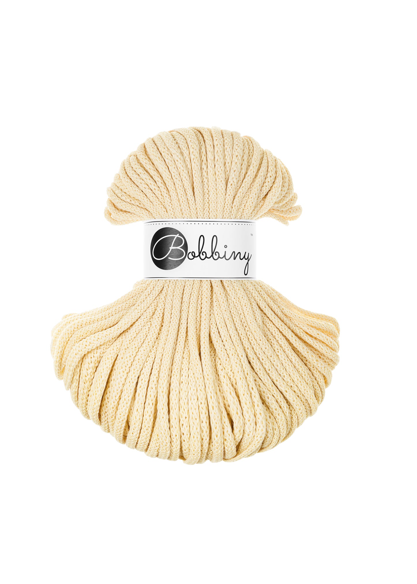 Butter Yellow Bobbiny | Corda Braided 5 mm