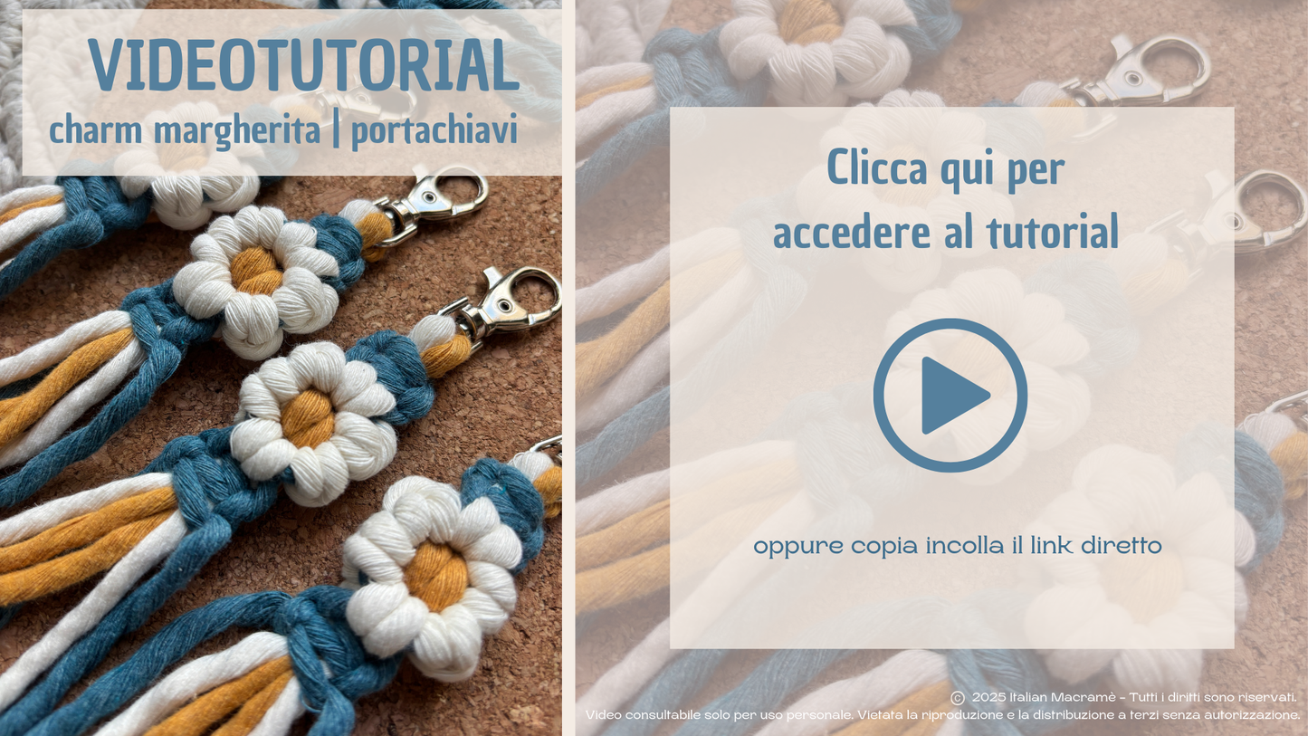 Tutorial charm portachiavi a fiore margherita | diy daisy keychain - contenuto digitale