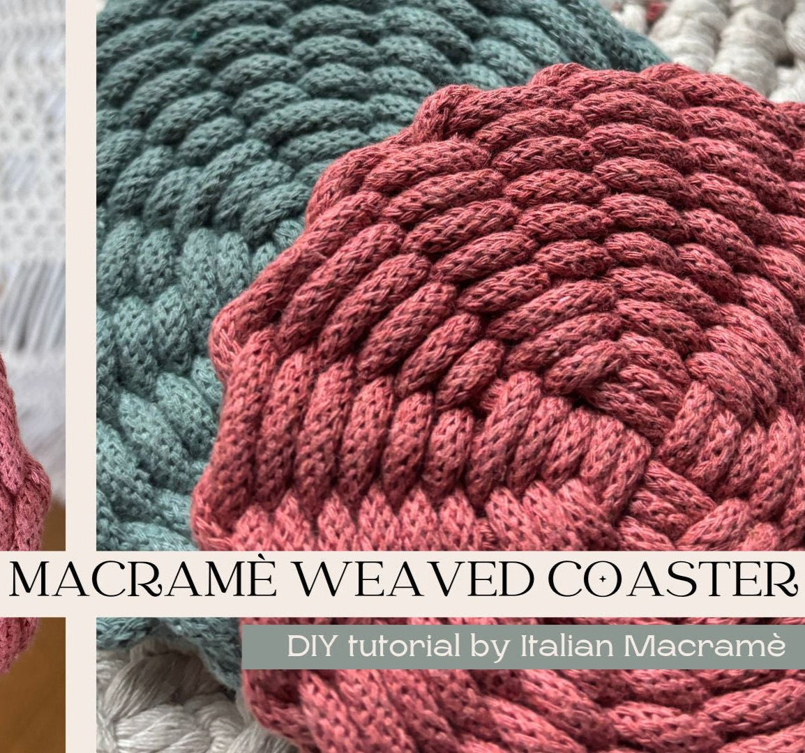 Tutorial weaved coaster | sottobicchiere effetto tessitura senza frange - contenuto digitale
