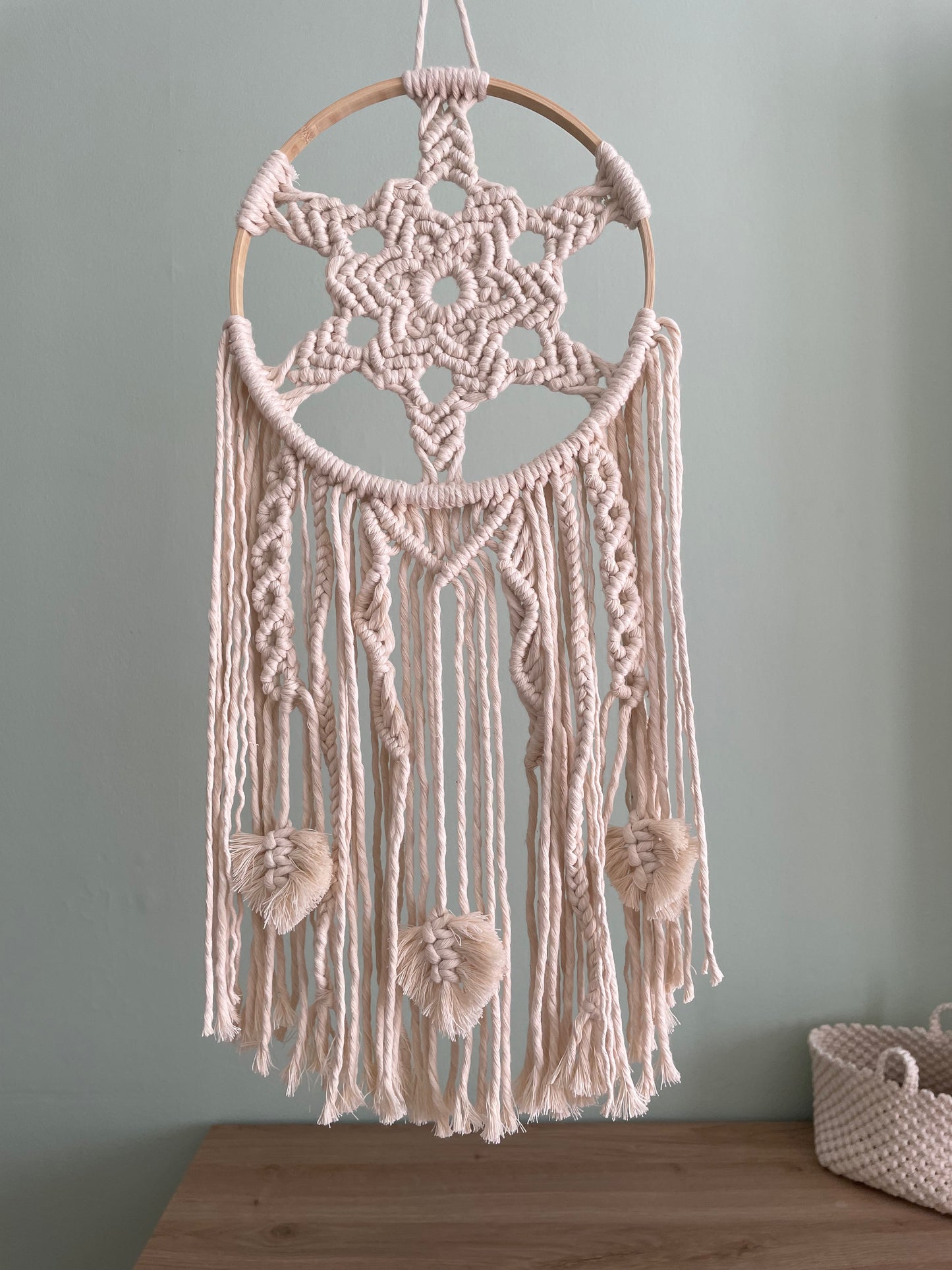 Acchiappasogni boho con foglie