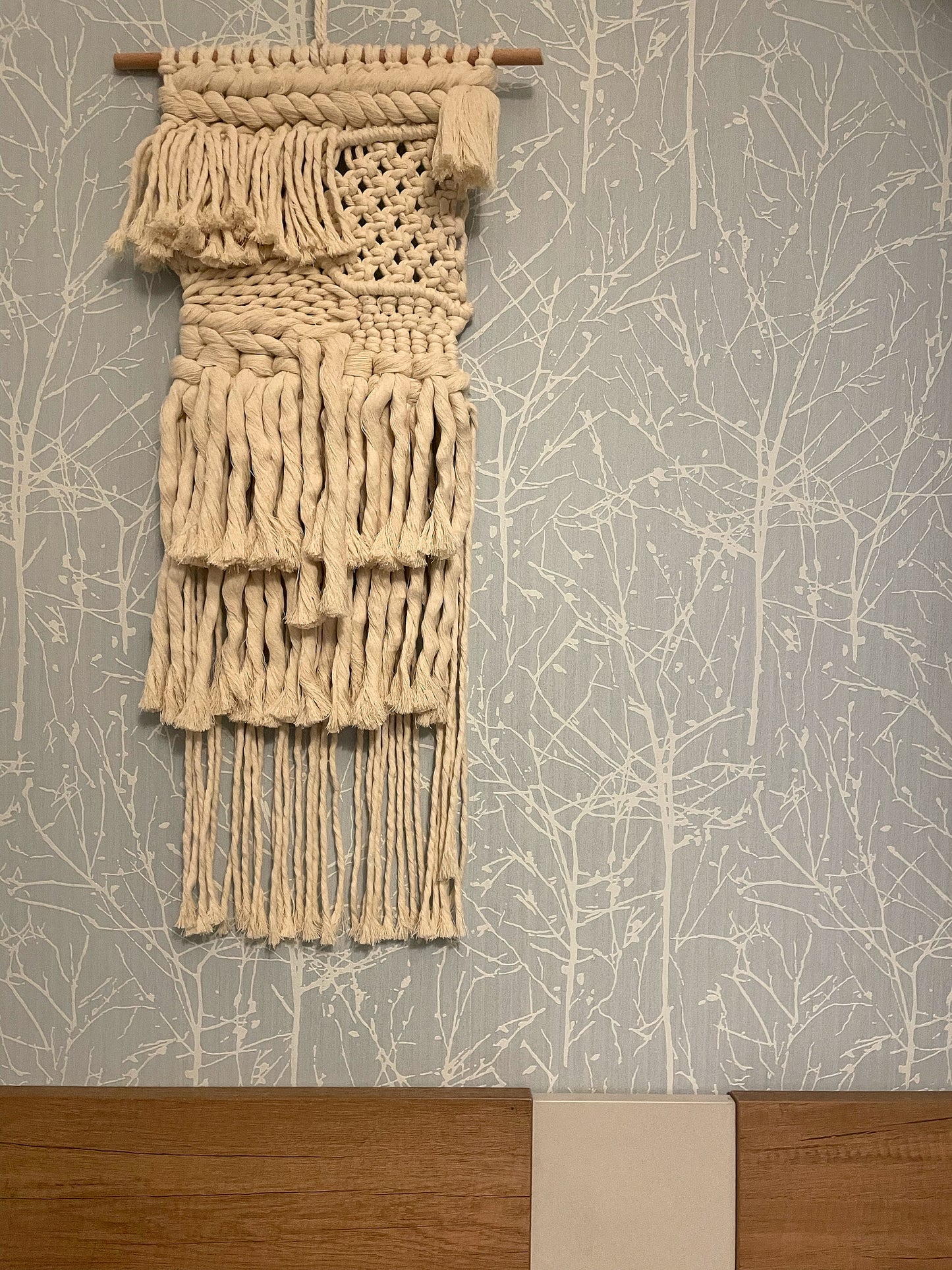 Arazzo boho "Chunky snowy"