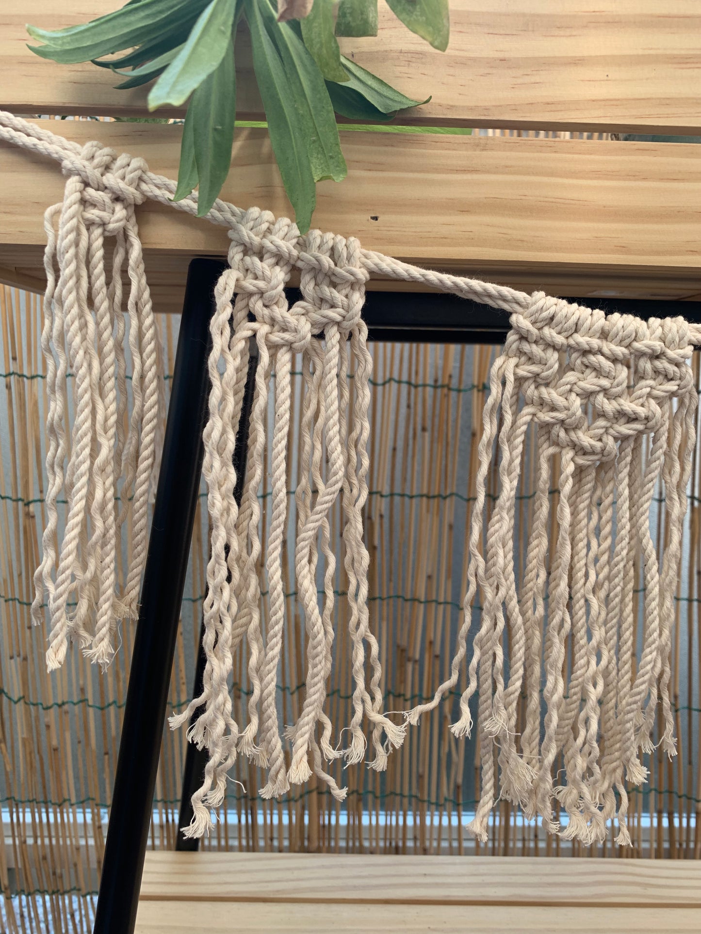 Banner boho in macramè da appendere