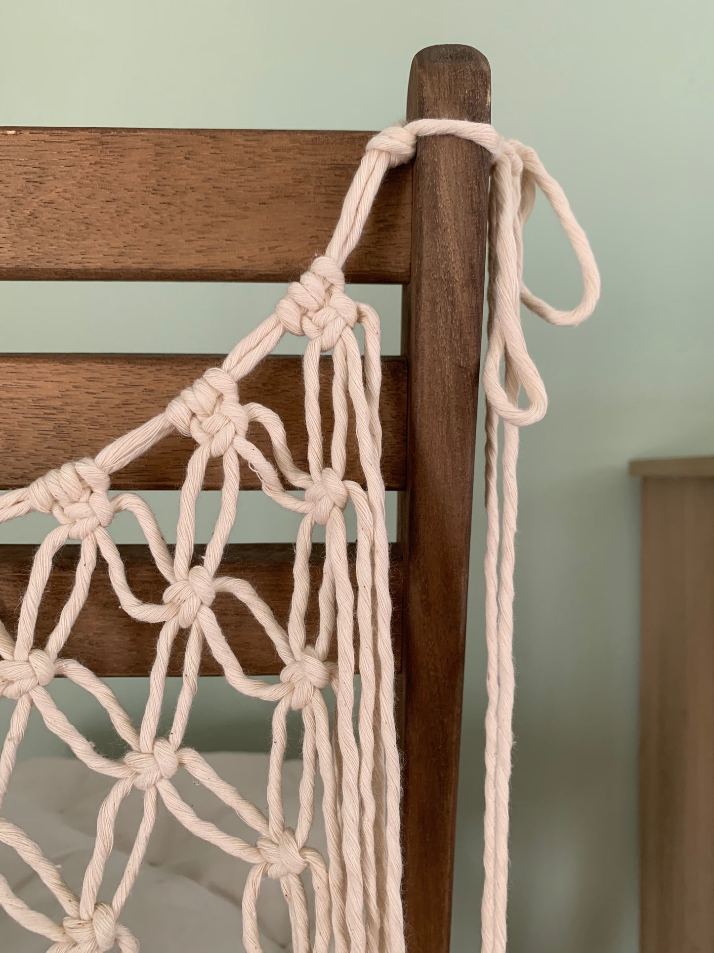 Copri sedia boho in macramè