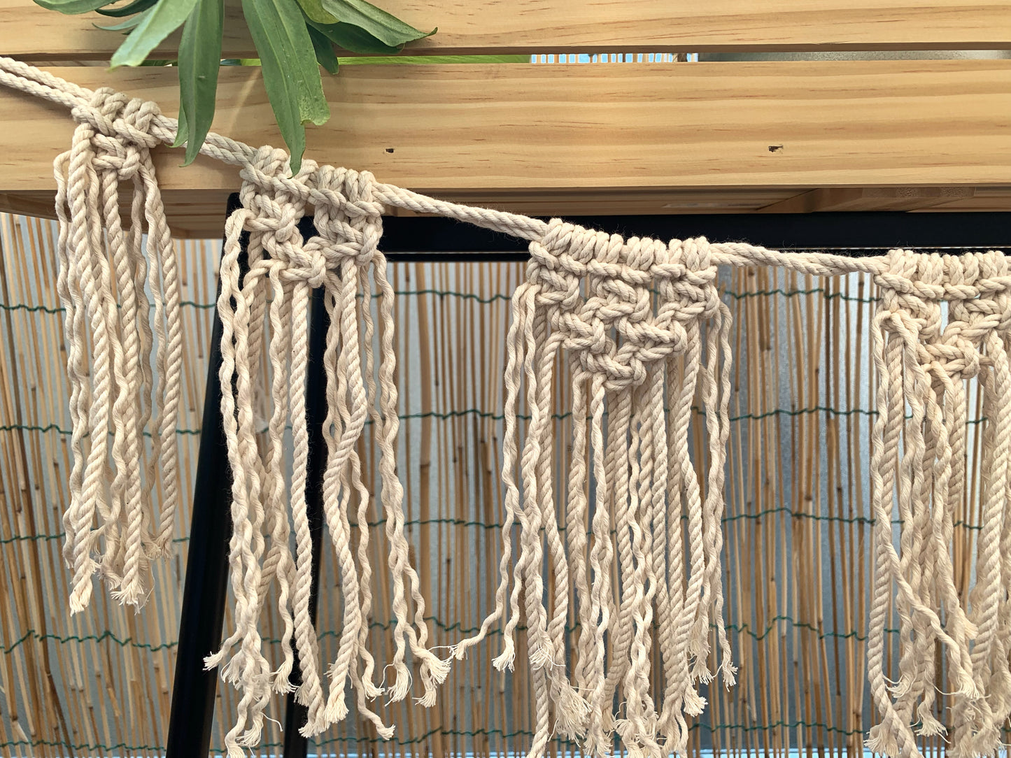 Banner boho in macramè da appendere
