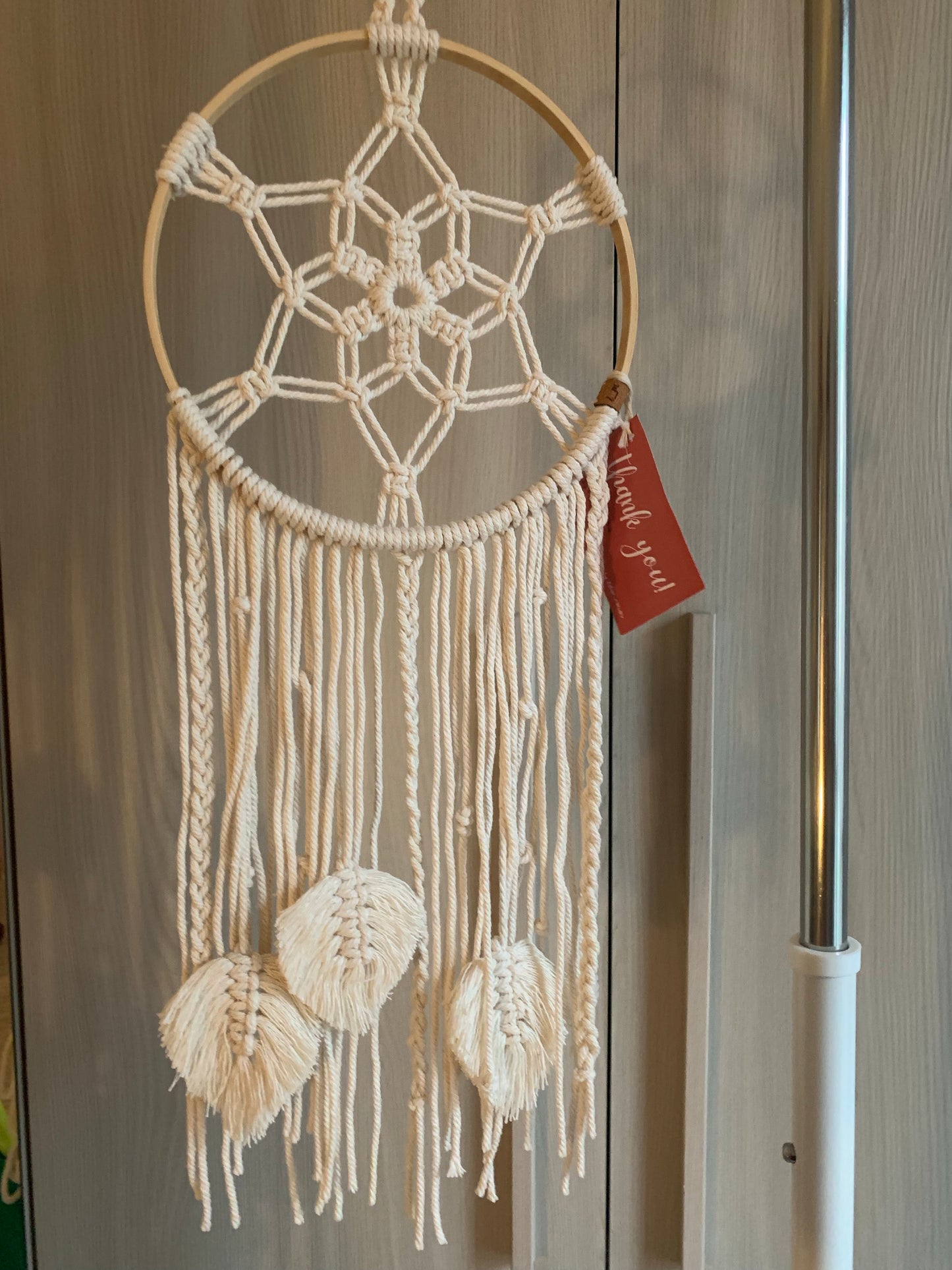 Acchiappasogni boho con foglie