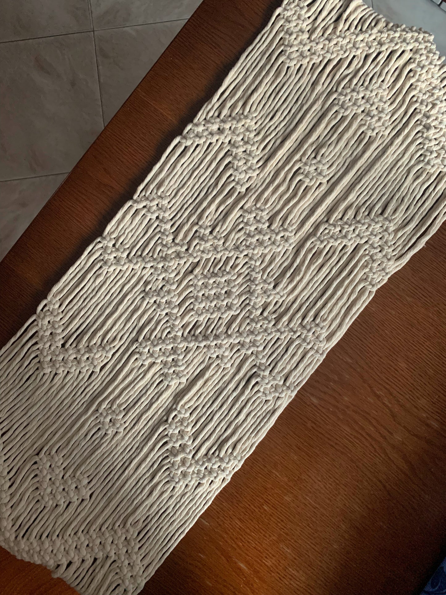 Runner boho in Macramè