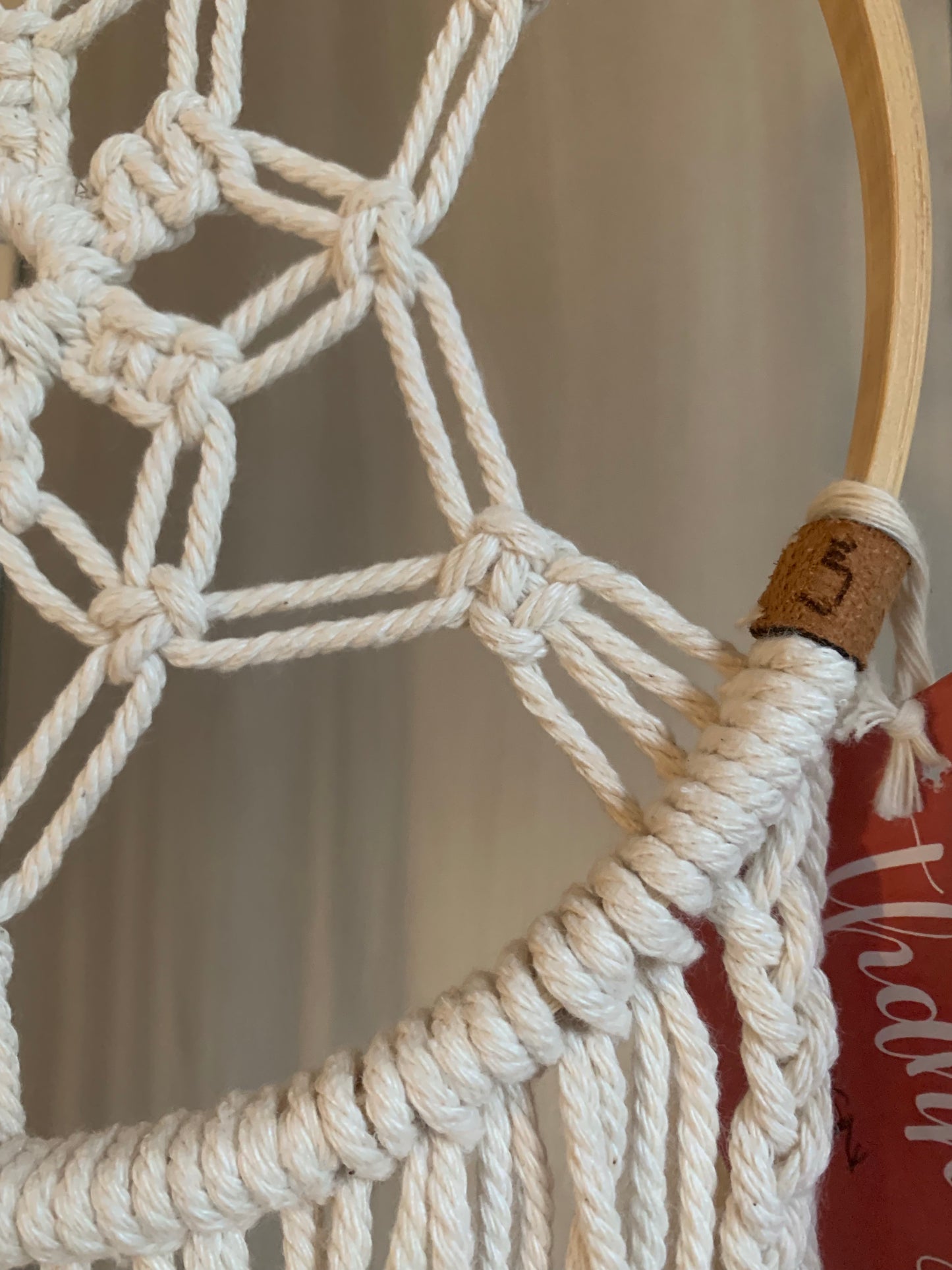 Acchiappasogni boho con foglie