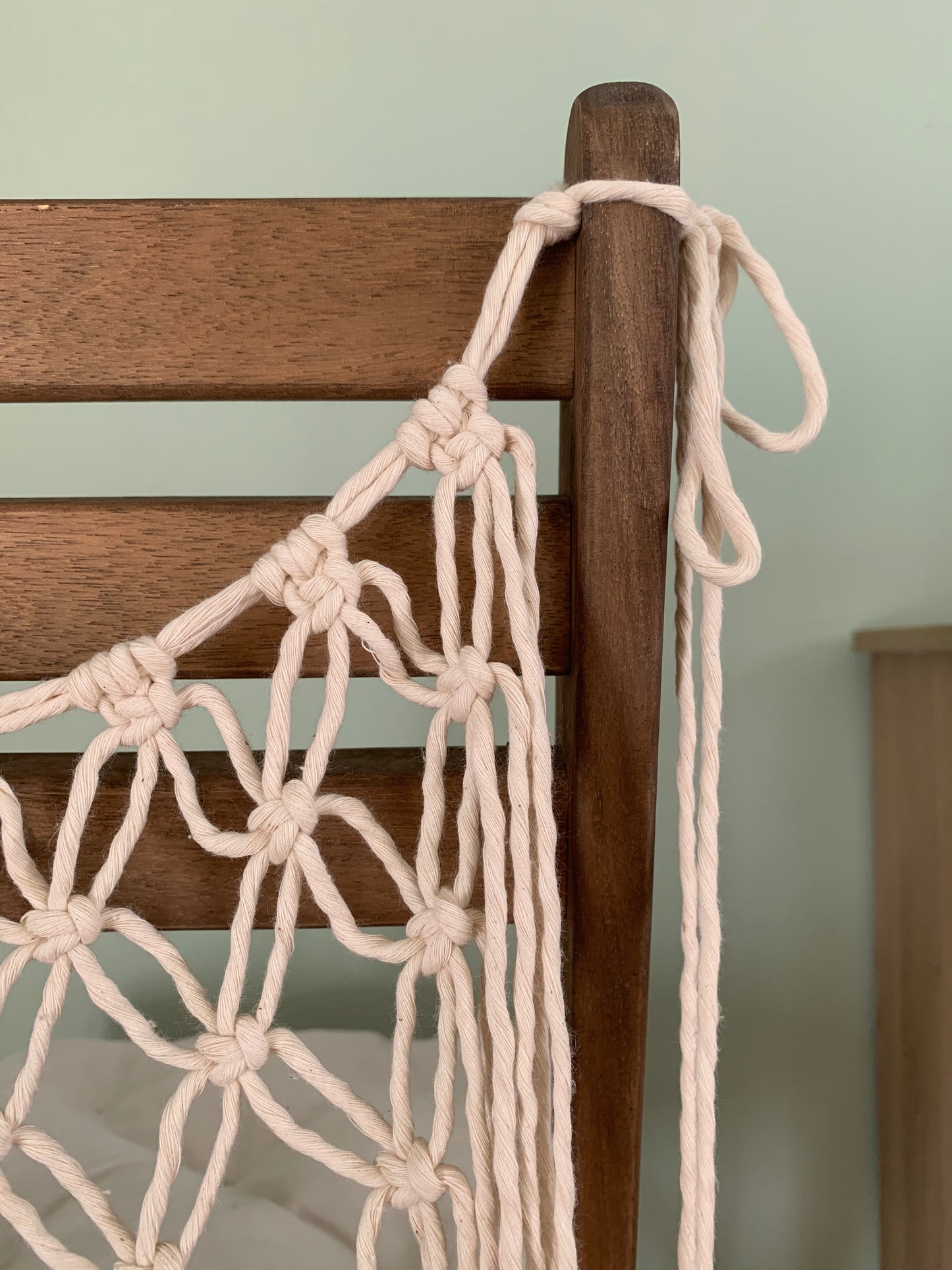 Copri sedia boho in macramè