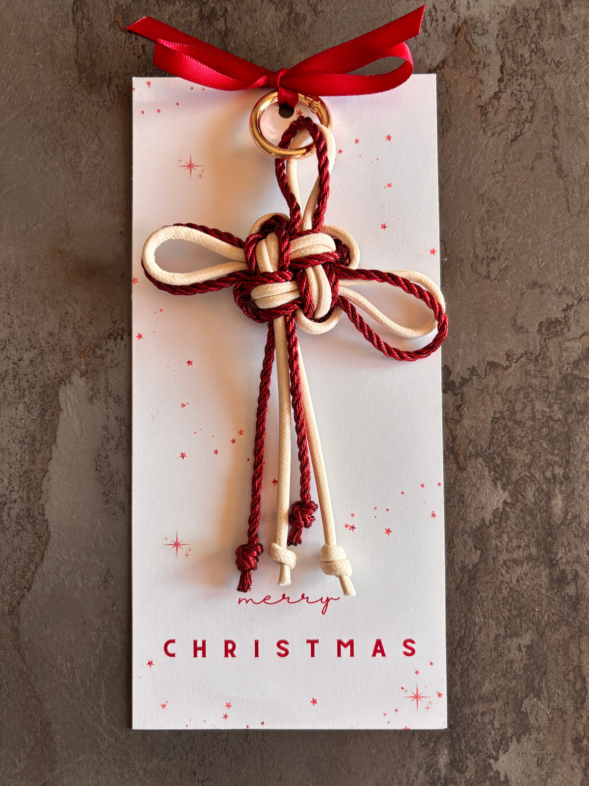 Charms “Lucky knot” con card natalizia
