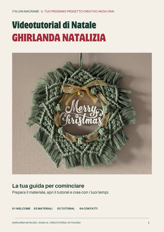 Videotutorial GHIRLANDA NATALIZIA in macramè | contenuto digitale in italiano