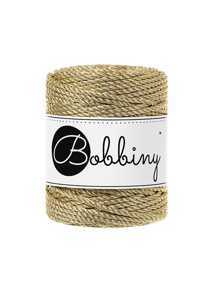 Metallic Gold  Bobbiny | Corda 3PLY rope  50 m