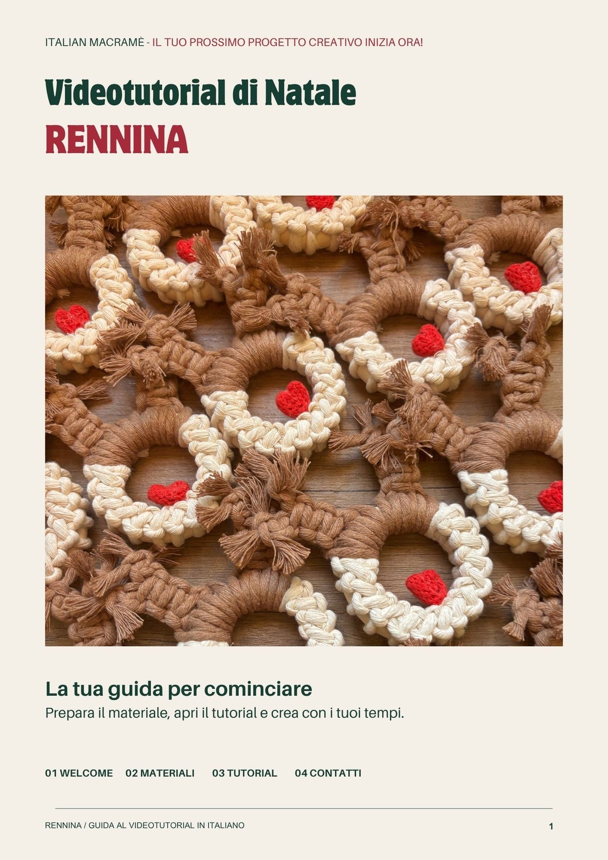 Videotutorial RENNINA in macramè | contenuto digitale in italiano